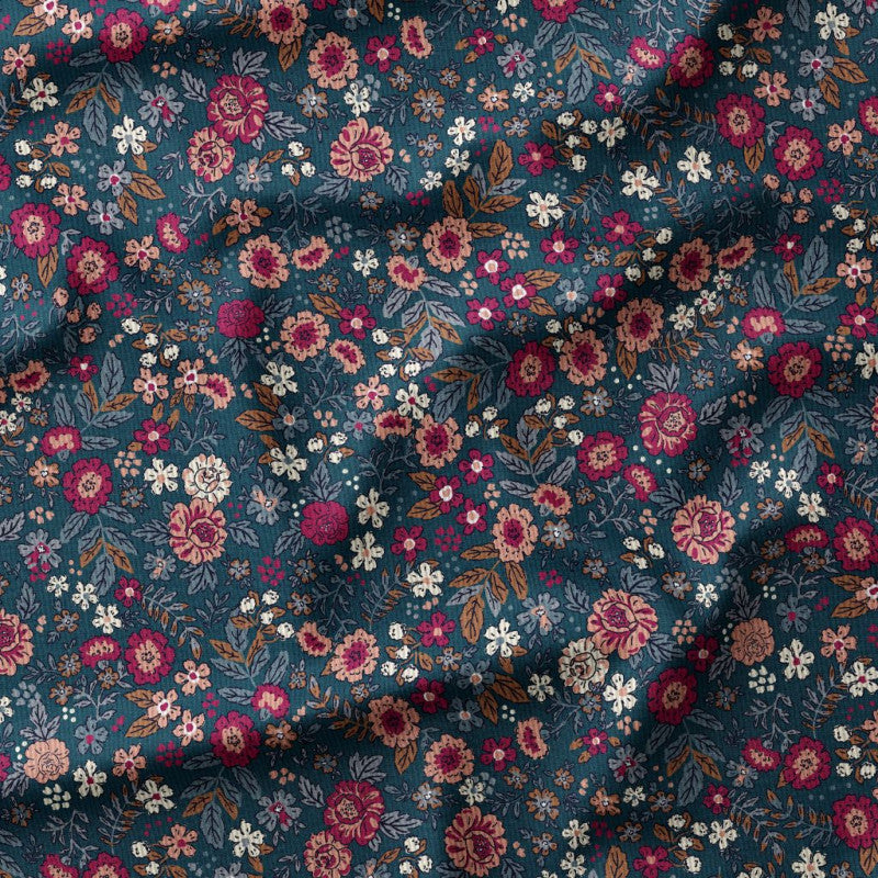 Velours Côtelé 1000 Raies / Barjay Bleu - Rose
