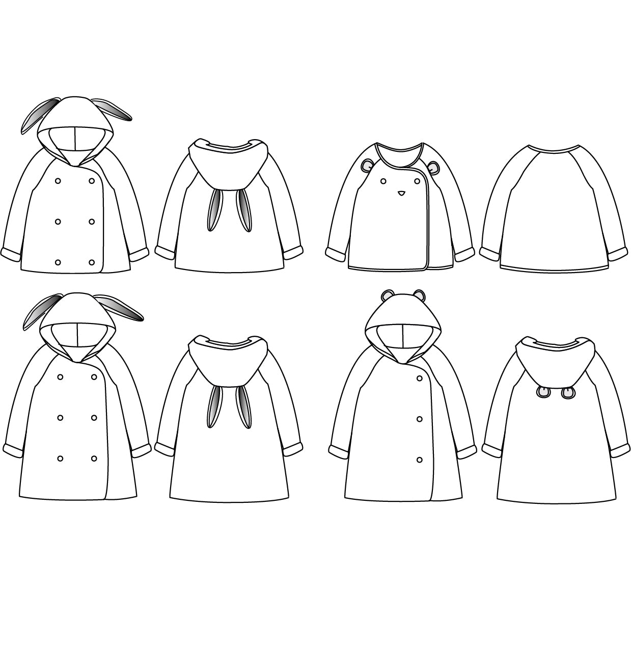 Patron de Couture - Ikatee / Gilet, Veste & peignoir Bébé GRAND'OURSE