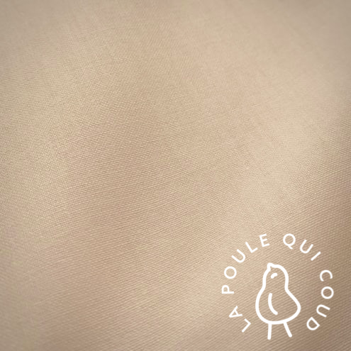 Coupon 1 Mètre - Coton Uni / Ecru