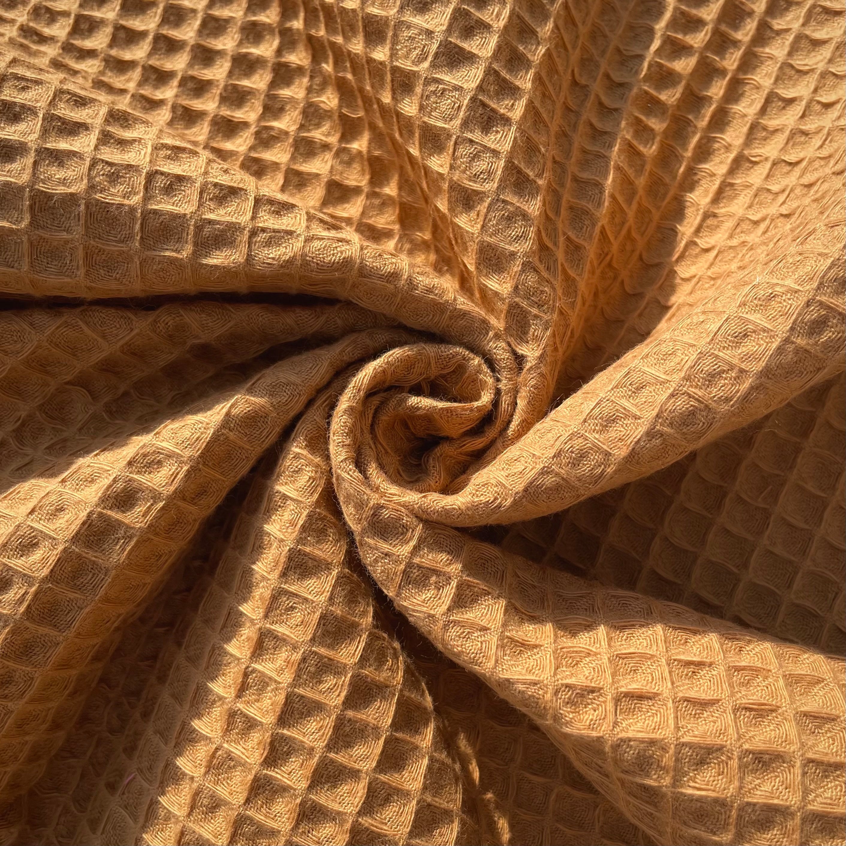 Coupon 80 cm - Nid d'abeille / Camel