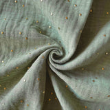 Coupon 1.8 m - Double Gaze à Pois Dorés Pimiz / Kaki