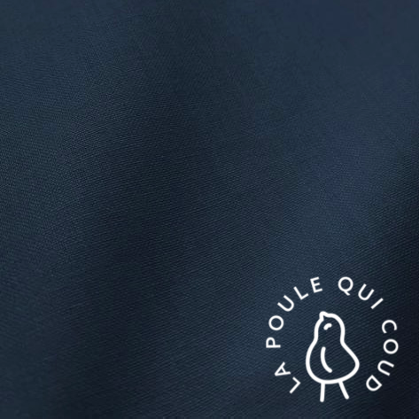Coupon 2 Mètres - Coton Uni / Indigo