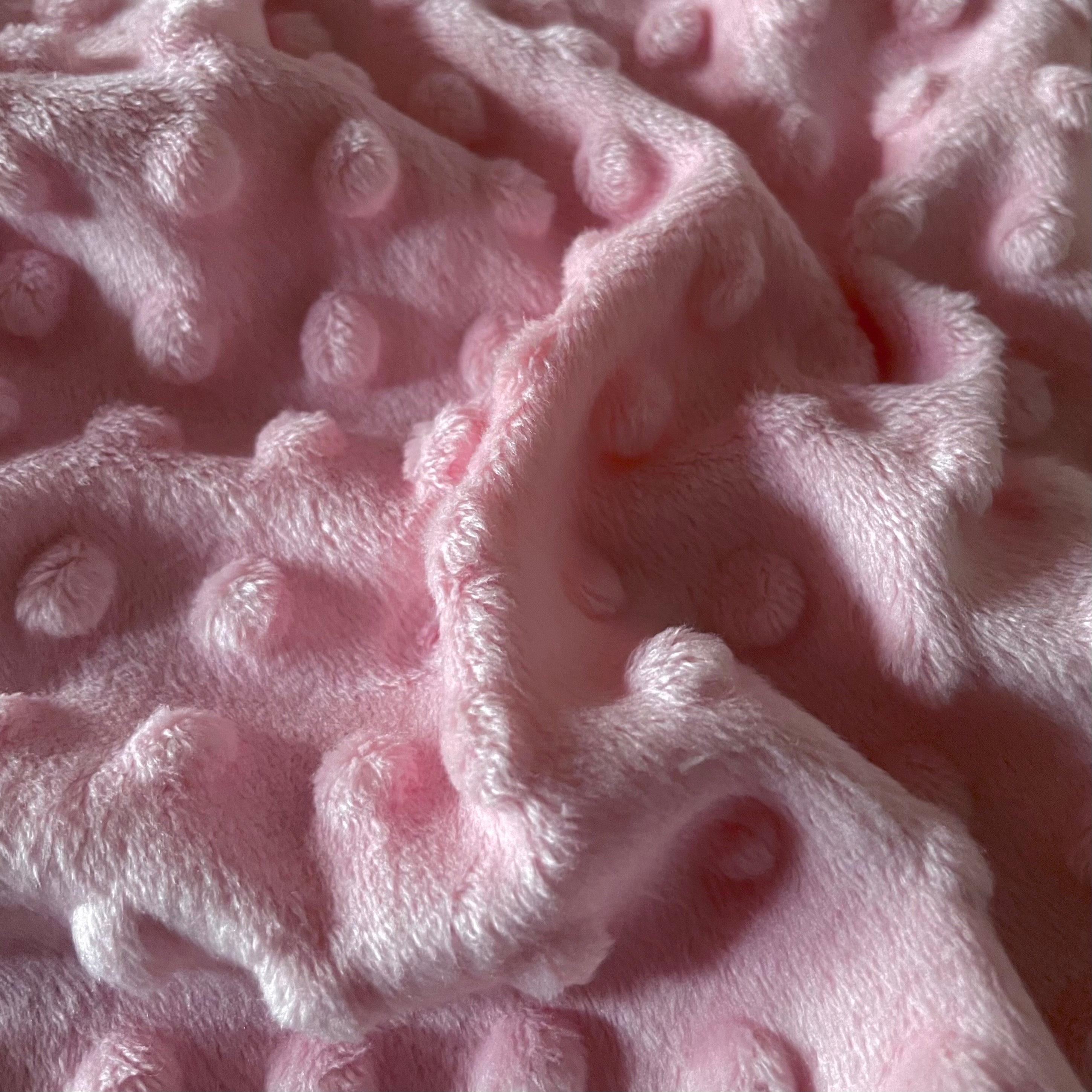 Coupon 90 cm - Minky Bubble / Rose Poudré