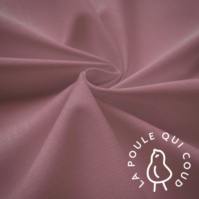 Coupon 1 Mètre - Coton Uni / Rose Thé