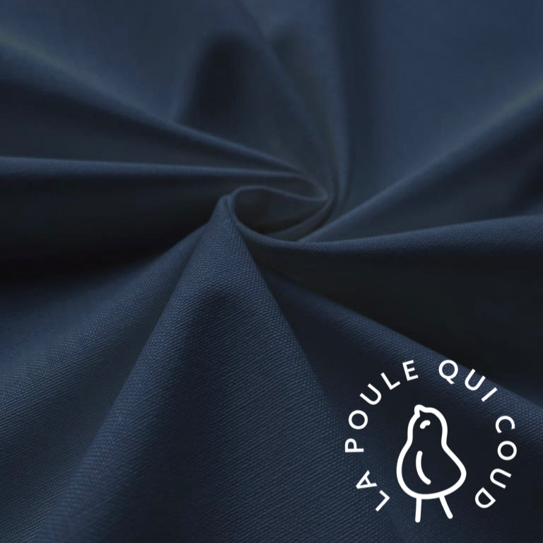 Coupon 2 Mètres - Coton Uni / Indigo
