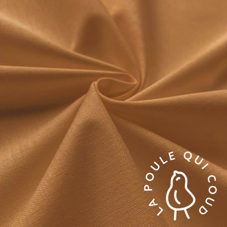 Coupon 1 Mètre - Coton Uni / Camel