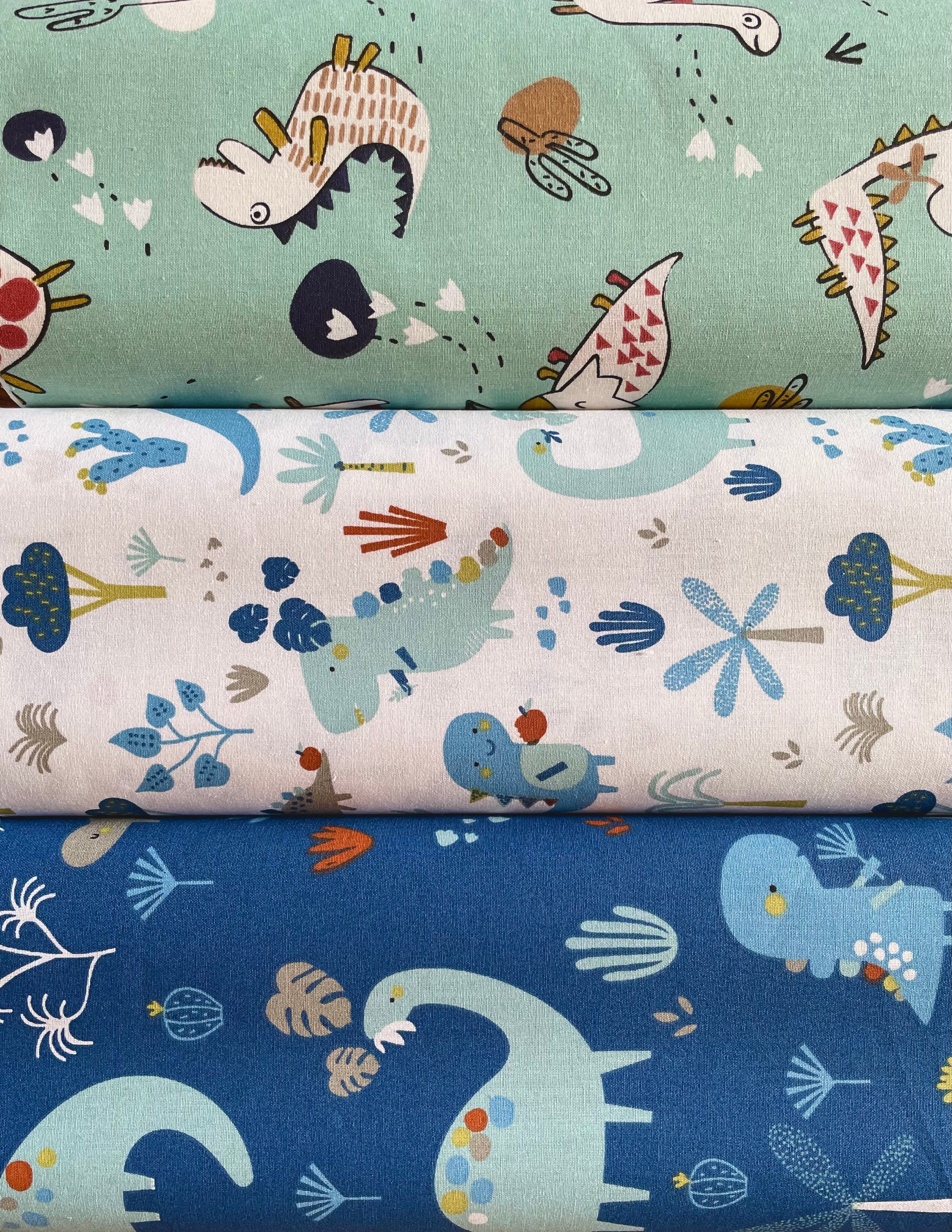 Coupon 1.7 m - Coton Imprimé / Dinosaures Neogrrrr