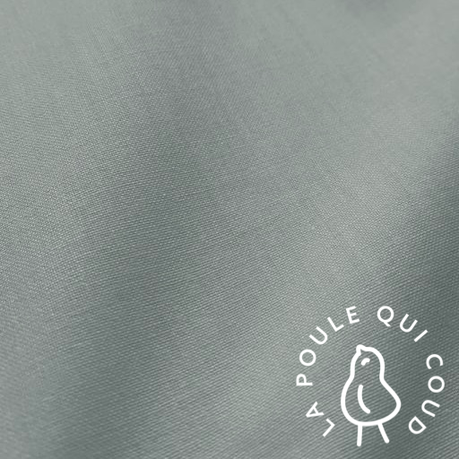 Coupon 1.7 m - Coton Uni / Vert de Gris