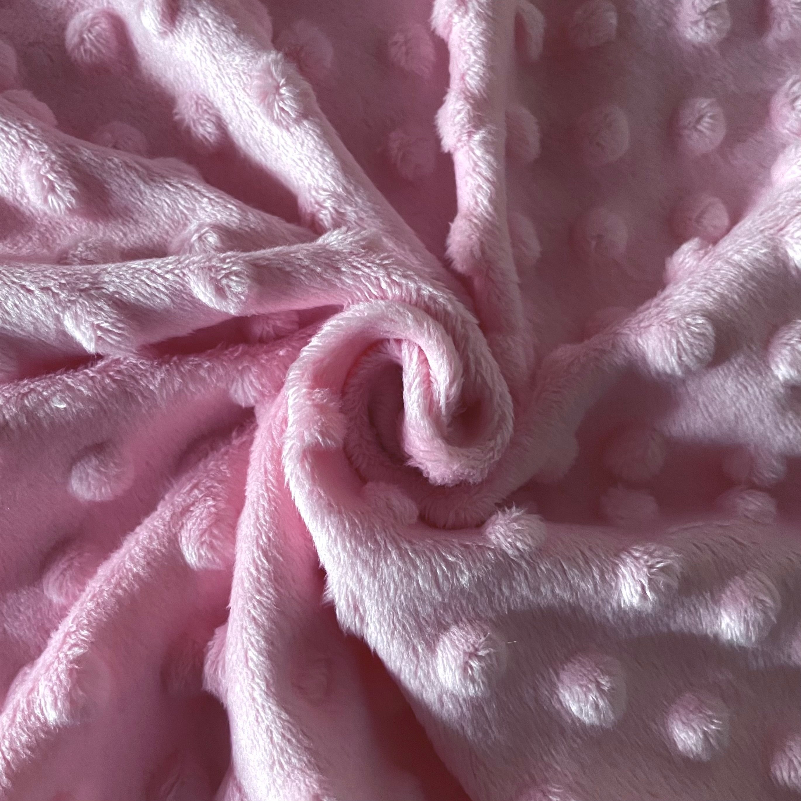 Coupon 90 cm - Minky Bubble / Rose Poudré