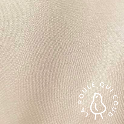 Coupon 50 cm - Coton Uni / Blanc Cassé