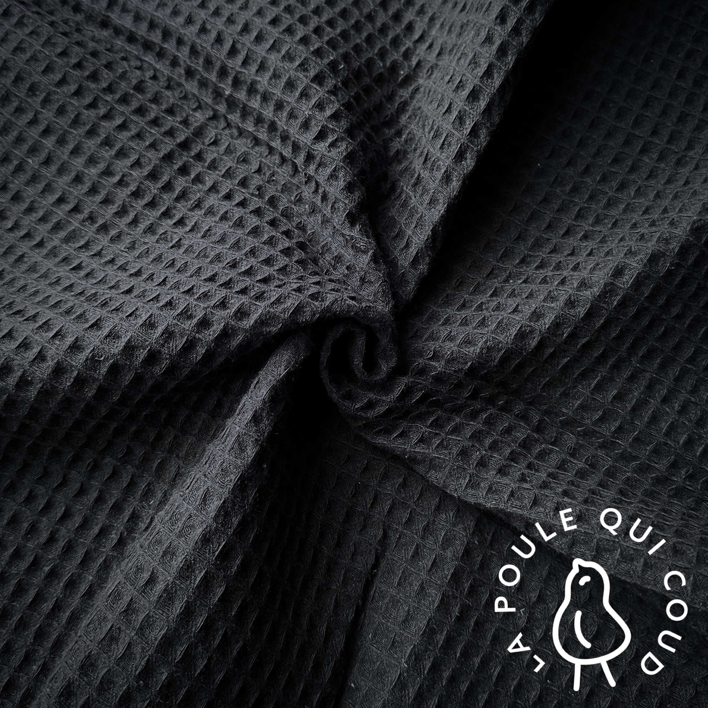 Nid d'abeille / Noir