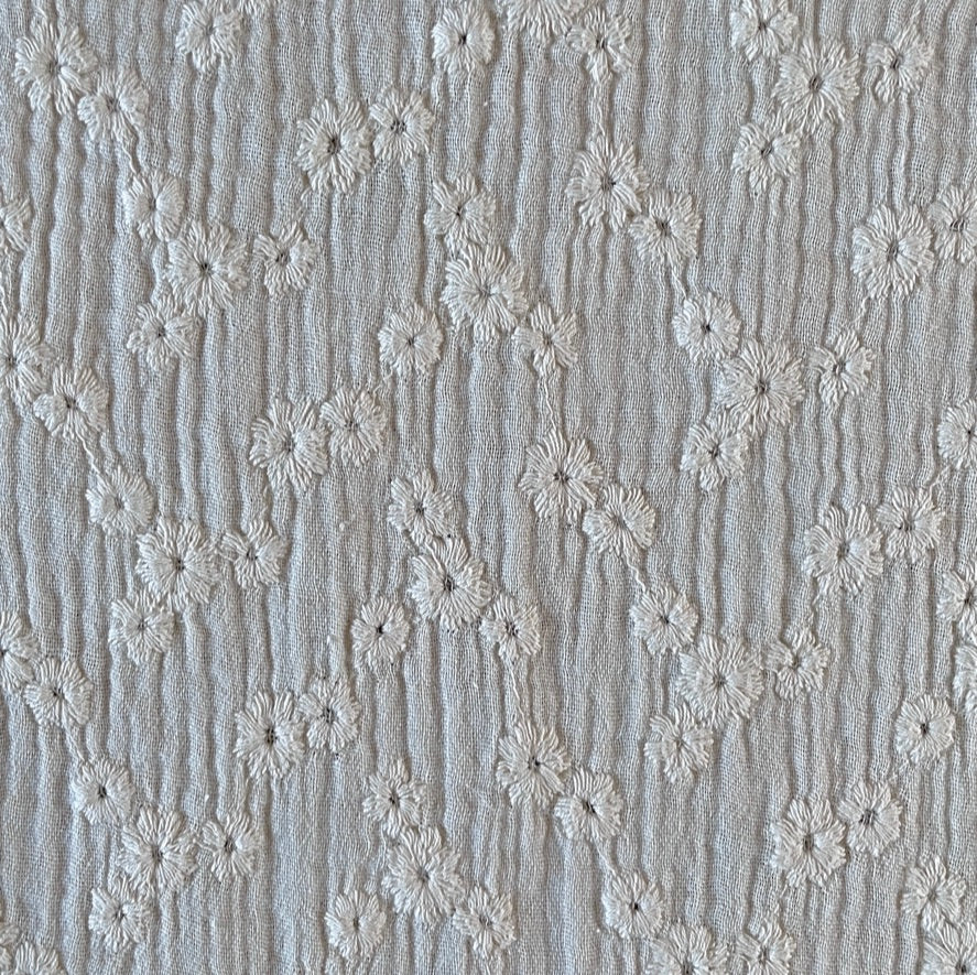 Double Gaze Brodée / Esmée Ecru